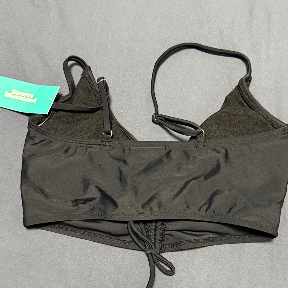 Black Ruched Bikini Top - Picture 2 of 2